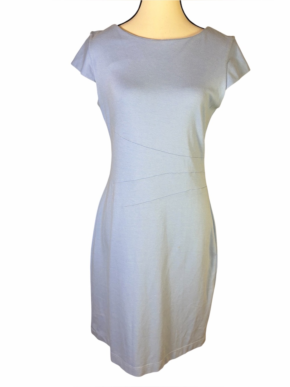 NORA GARDNER Verana Ponte Knit Cap Sleeve Dress Light Blue Women’s Size 6
